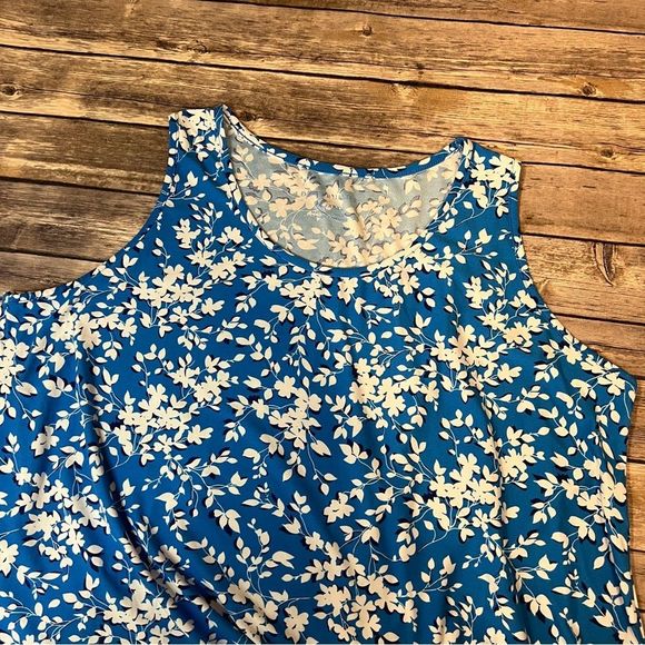 Draper James Blue Floral Tank Dress, Size XXL/XXXL - Picture 4 of 7